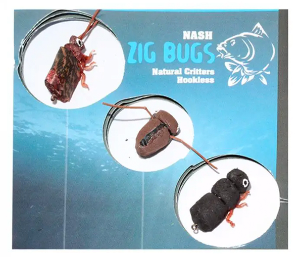 Mega Adventure Carp Box, rempli de produits de marques connues ! - Nash Zig Bugs Natural Critters