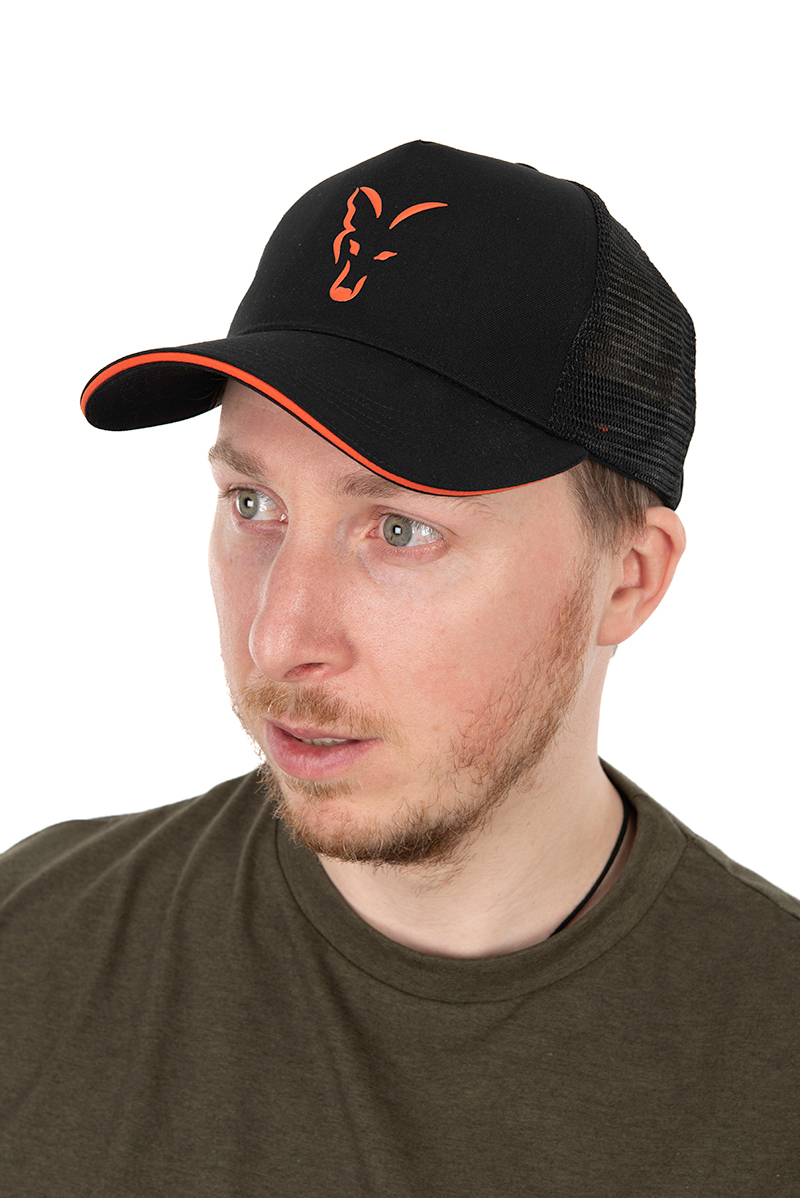 Casquette Fox Collection Trucker - Noire & Orange