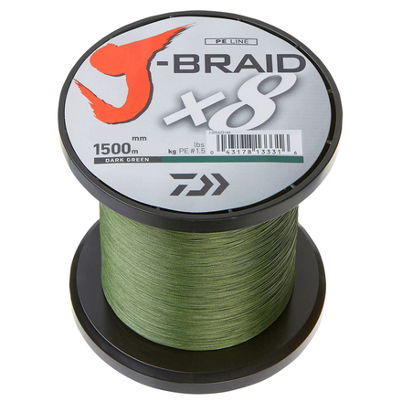 Tresse Daiwa J-Braid X8 Dark Green 1500m