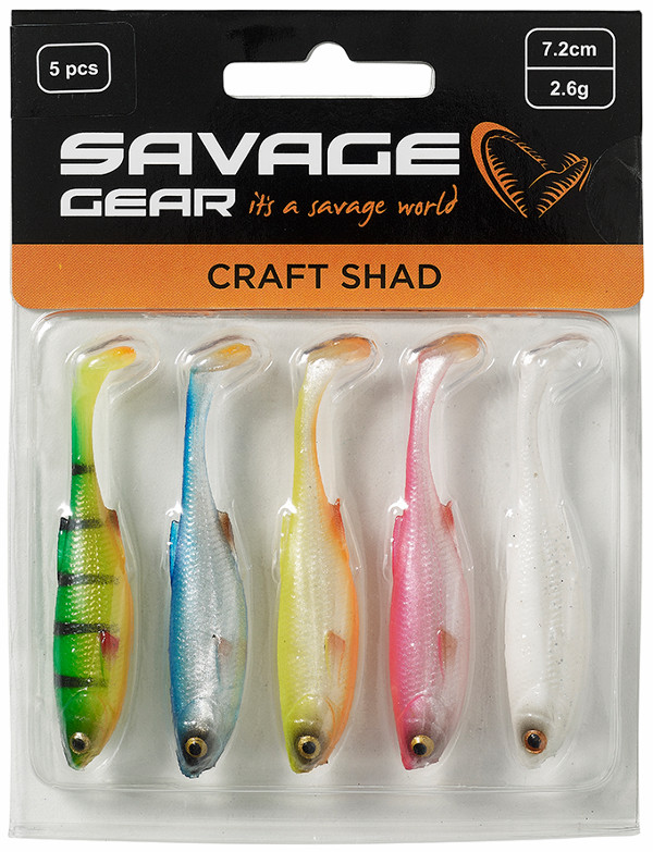 Kit Leurres Savage Gear Craft Shad, 5 pièces! - Dark Water