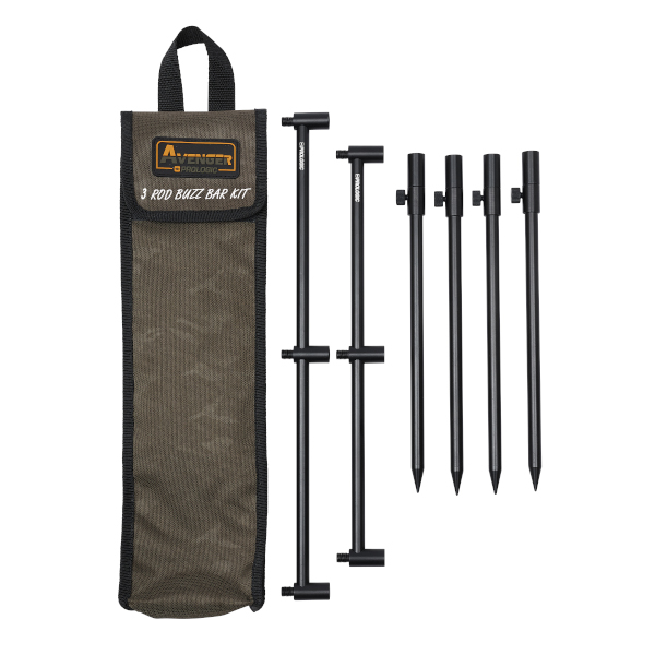 Prologic Avenger Buzz Bar Kit & Carrycase - 3 Rod