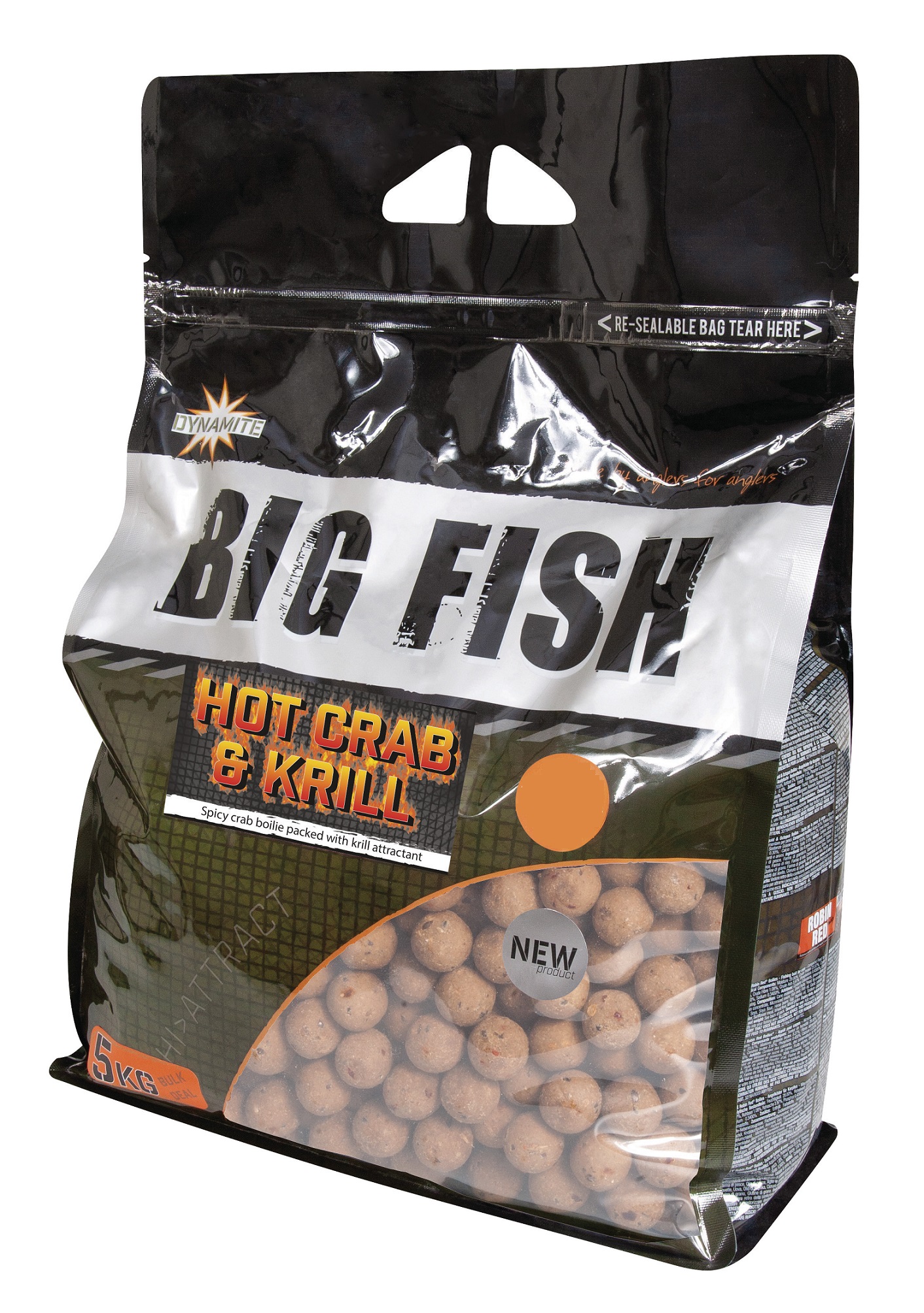 Bouillettes Dynamite Baits Hot Crab & Krill (5kg)