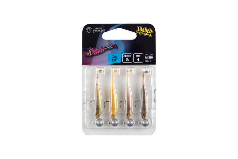 Fox Rage Micro Tiddler Fast Mixed UV Colour Pack Loaded 5cm (3g) (4 pcs) - Pack 1