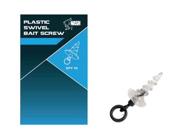 Nash Plastic Swivel Bait Screw 13mm (10 pcs)