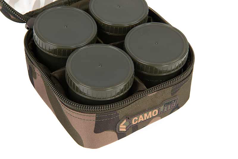 Trousse Fox Camolite 6 Pot Hookbait Case (Incl. 6 Pots)