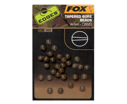 Perles Fox Edges Camo Tapered Bore Bead 30 pcs - 4mm