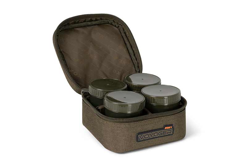 Trousse Fox Voyager 6 Pot Hookbait Case (incl. 6 pots)