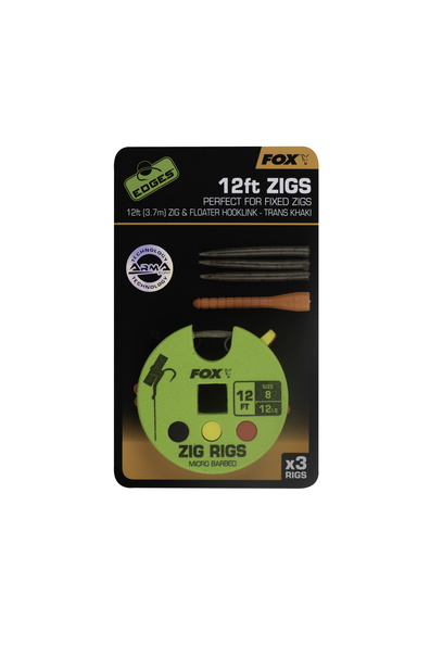 Fox Edges Zig Rig 12lb Size 8 (3 pcs)