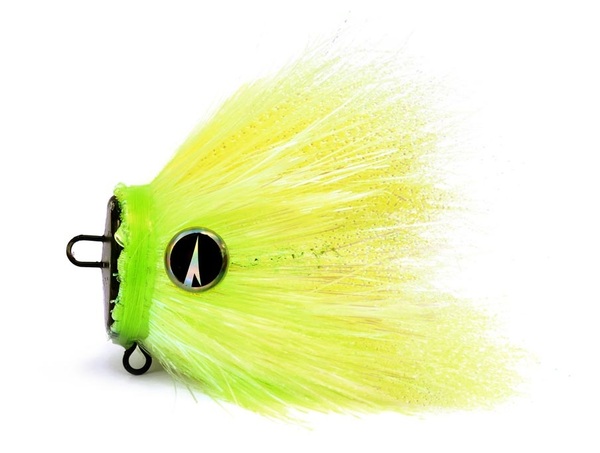 Montage Mustache VMC X1 Taille M Tête Plombée Sans Plomb 20g - UV Chartreuse