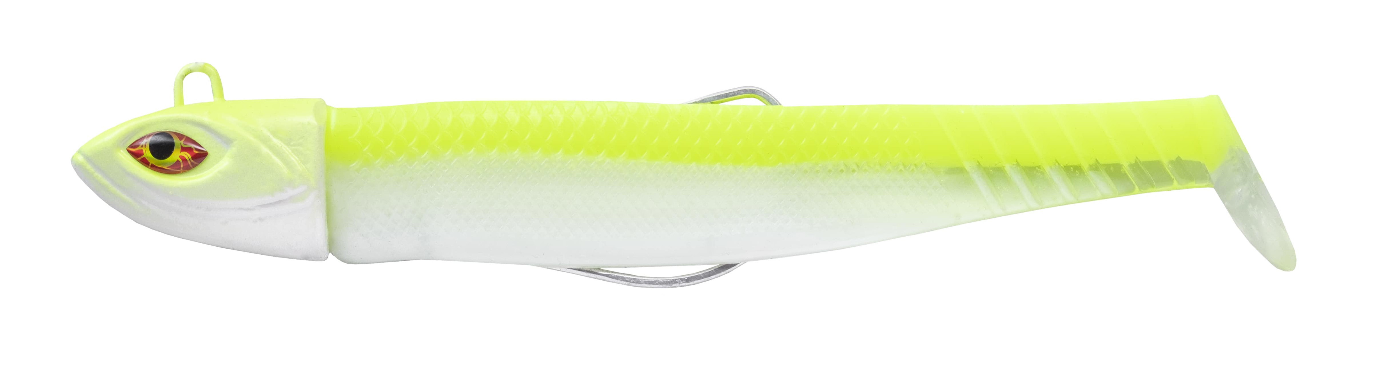 Cinnetic Crafty Candy Shad 10.5cm (25g) (2 pcs) - White Chartreuse