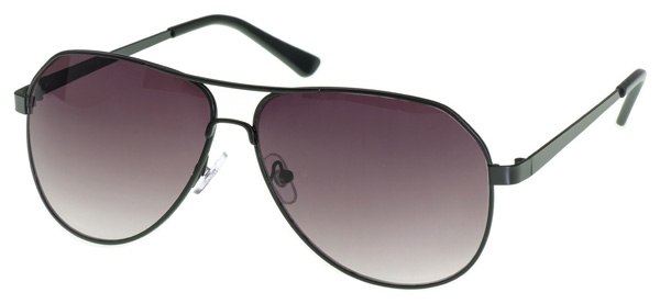 AZ-Eyewear Polarized Pilot Sunglasses - Pilot 4, Black metal frame/purple lenses