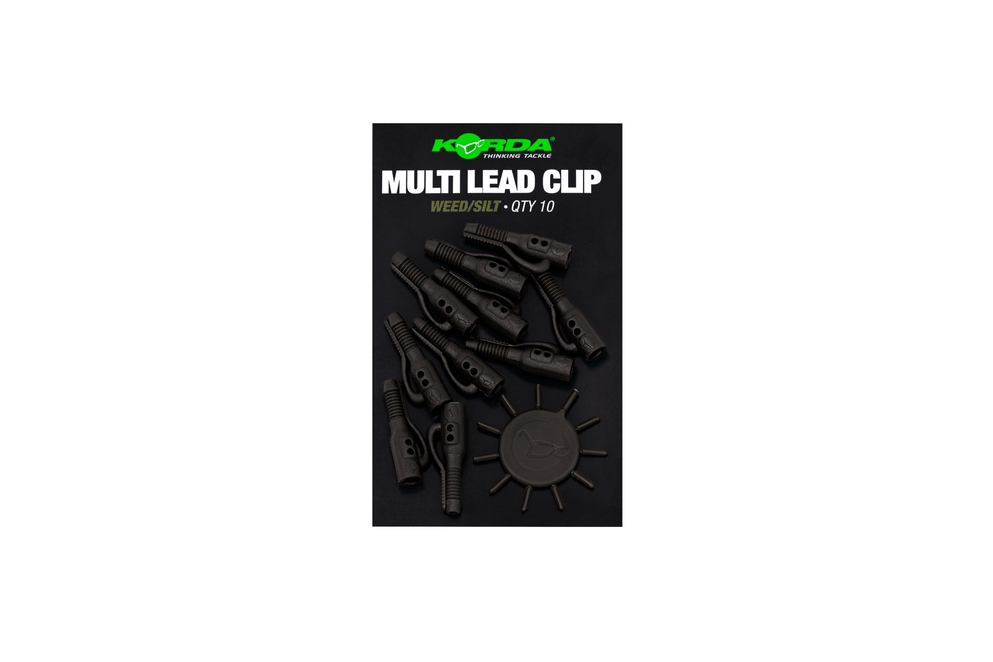 Clips plombs Korda Lead Clip Pin (10 pcs) - Weed/Silt - Herbe/Limon