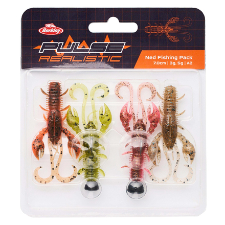 Kit Leurres Souples Berkley Ned Fishing Sans Plomb 3/5g