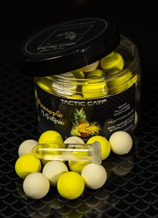 Tactic Carp Pineapple 'n Butric Pop Ups 15mm (Avec Stimulateur d'appétit)