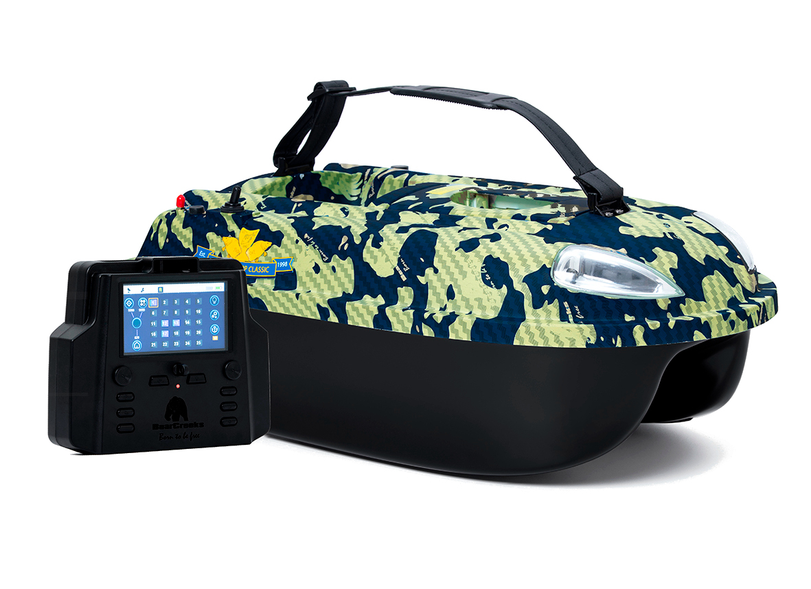 Bateau amorceur BearCreeks iPilot15 Camo + GPS Autopilot