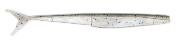 Glo-Pro Lures Fluke 5.25" (plusieurs options) - Pearl/Green Blue Flake