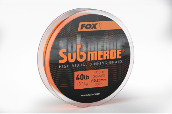 Fox SUBMERGE® High Visual Sinking Braid Bright Orange 300m (plusieurs options)