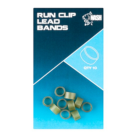 Bandes pour Clips plombs Nash Run Lead Clip Band (10 pcs) - Camou Green