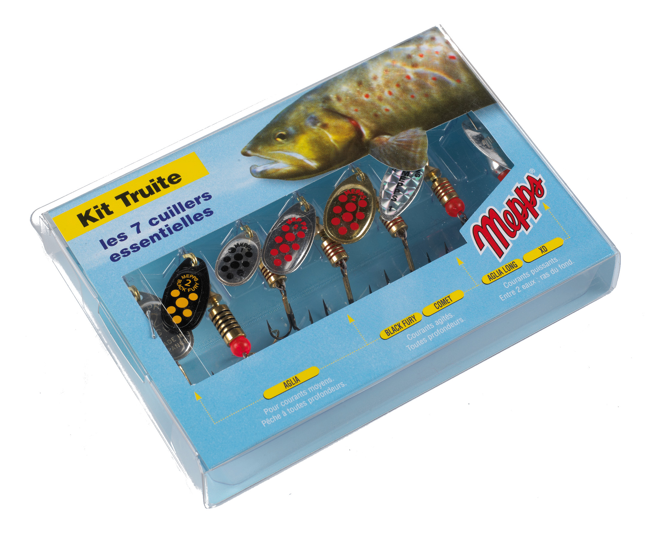 Kit de leurres truite Mepps Lure Kit Trout (7 pcs)