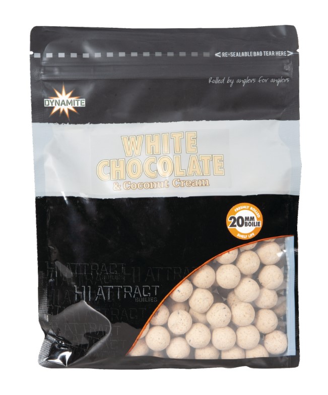 Bouillettes Dynamite Baits Chocolat Blanc & Crème de Coco 20mm (1kg)