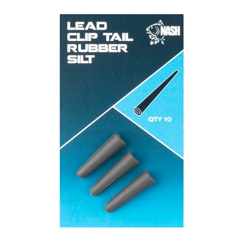 Nash Lead Clip Tail Rubber (10 pcs) - Dark Silt