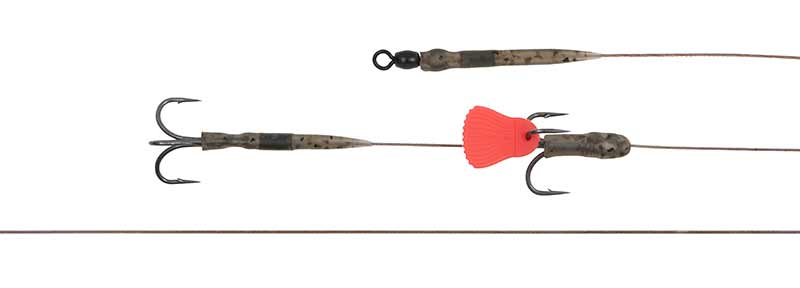 Bas de ligne Fox Rage Predator avec double hameçon triple taille 4 (52cm)