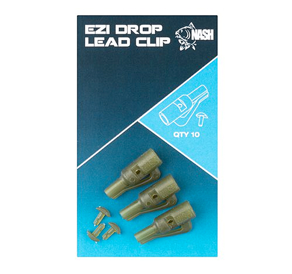 Clips plomb Nash Ezi Drop Lead Clip (10 pcs) - Camou Green