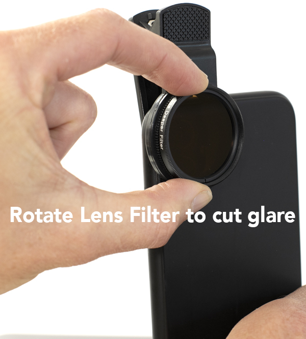 Lentille Polarisée pour téléphone a cliper - Fortis Polarised Phone Filter Clip
