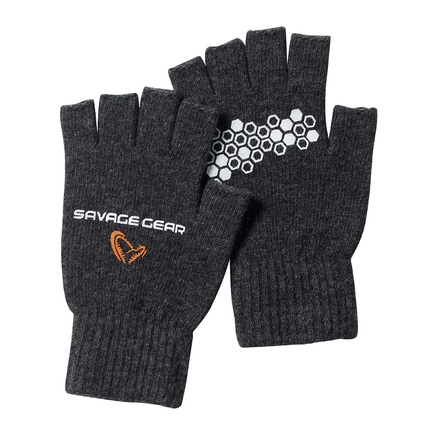 Gants Savage Gear Demi Doigts Gris