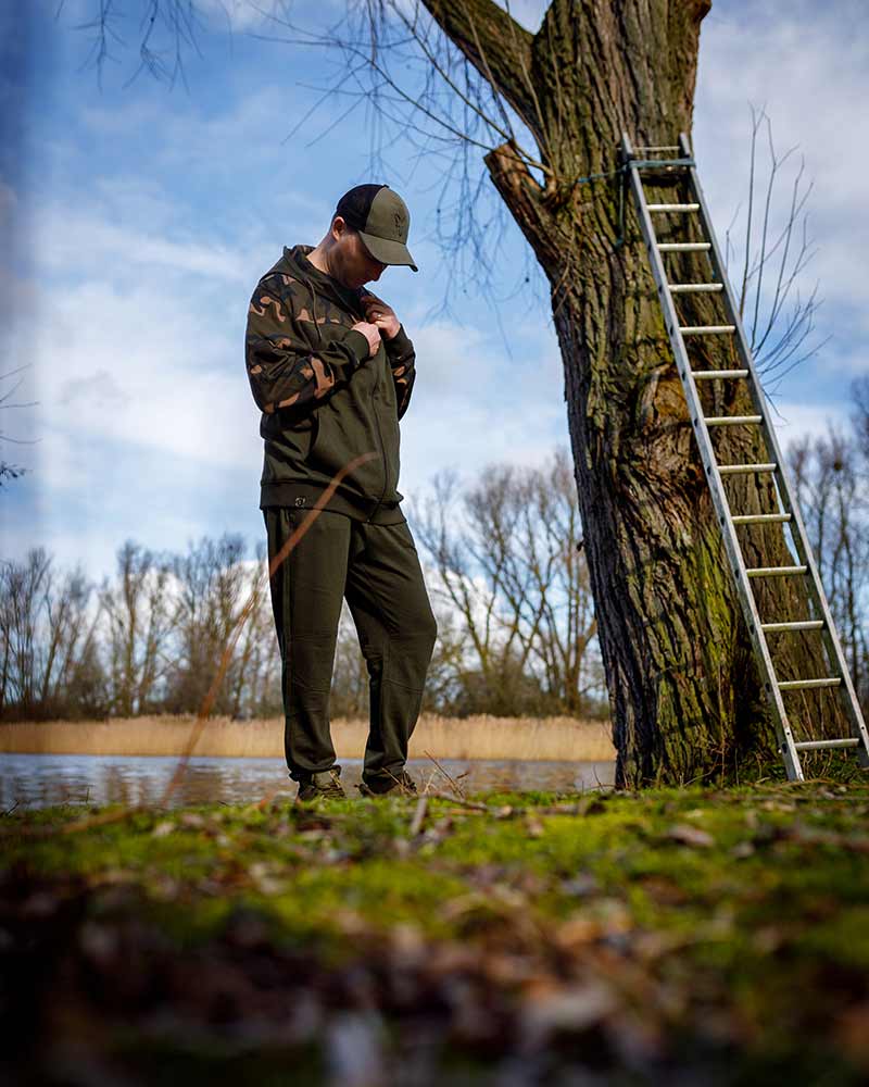 Veste Fox LW Khaki/Camo Split Zip Hoody