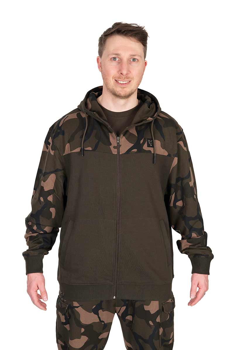 Veste Fox LW Khaki/Camo Split Zip Hoody