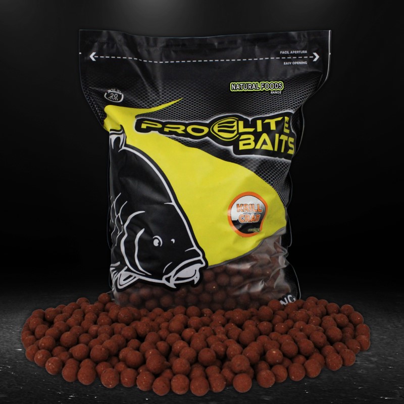 Bouillettes  Pro Elite Baits Boilies Natural Foods Krill & Crab 20mm (8kg)