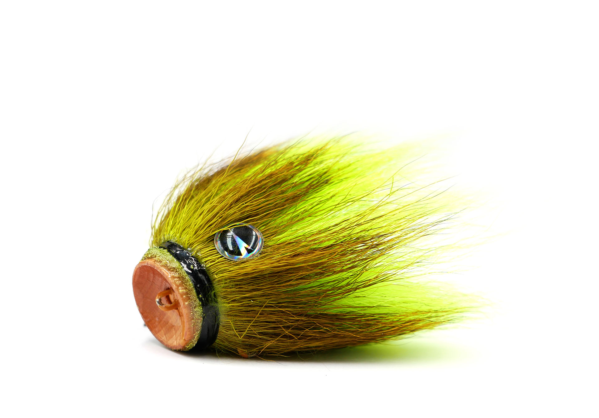 VMC Mustache Shallow Leadfree Jighead (22g) - Chartreuse