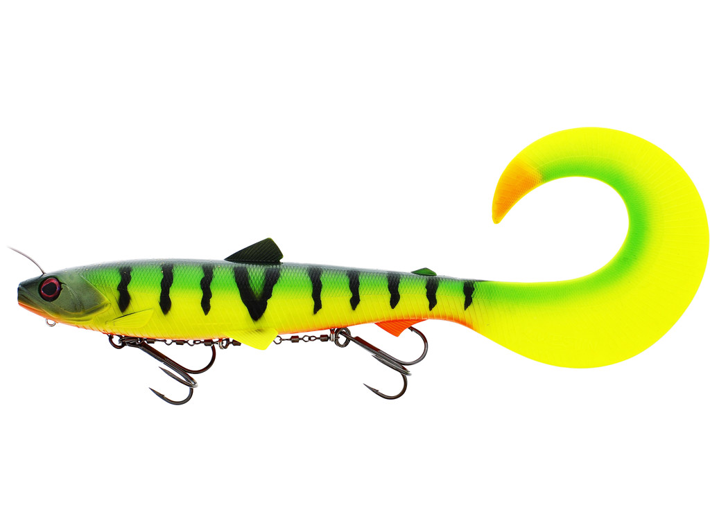 Leurre Souple Coulant Westin Bullteez Curltail Inline 33cm (230g) - Tiger Perch