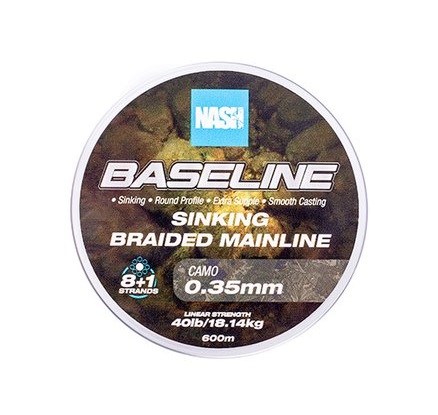 Tresse Nash TT Baseline Sinking Braid Camo (600m)