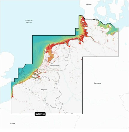 Carte marine Navionics Vision+ Benelux et Allemagne Ouest