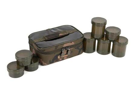 Trousse Fox Camolite 8 Pot Hookbait Case (Incl. 8 Pots)