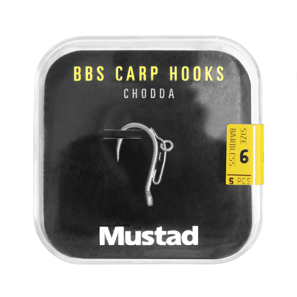 Hameçons Carpe sans ardillon Mustad BBS 30 Carp Hooks Barbless Pack (6 packages + Multi Box)