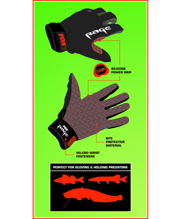 Gants Fox Rage UV Gloves - Fish & Ship
