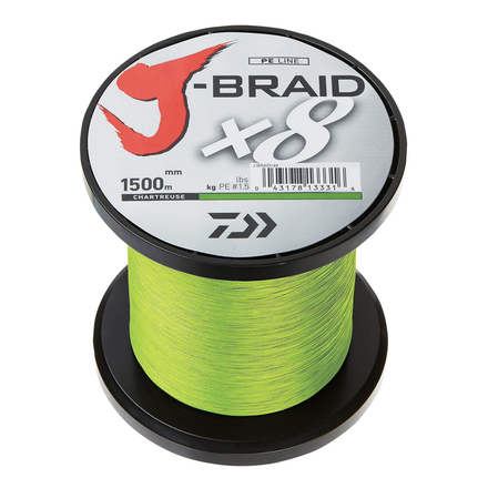 Tresse Daiwa J-Braid X8 Chartreuse 1500m