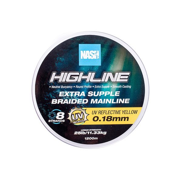 Tresse Nash TT Highline Floating Braid UV Jaune (600m)