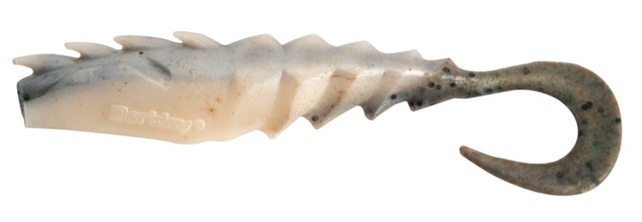 Berkley Gulp! Nemesis Prawn Curl Tail 5in Shad (3 pcs) - Natural Shrimp