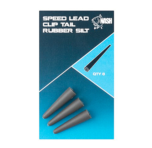 Nash Speed Lead Clip Tail Rubber (10 pcs) - Dark Silt