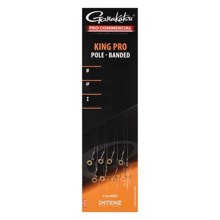 Bas de ligne Gamakatsu Coarse King Pro Pole avec élastique 15cm (8 pièces)