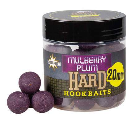 Appâts durs pour hameçon Dynamite Baits Mûre et Prune en pot 20mm