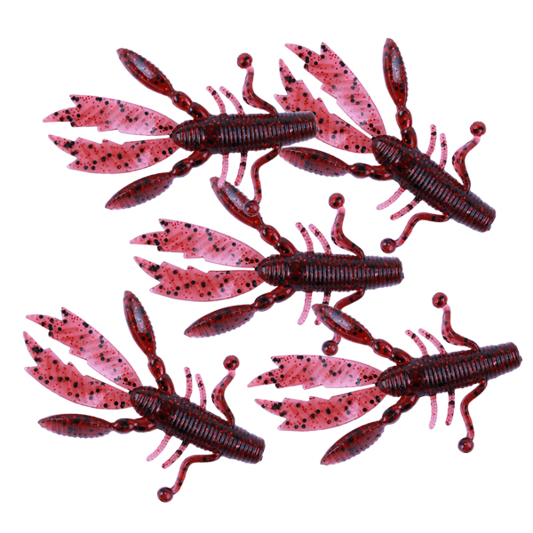 Big Perch Softbait Pack (51 pièces !) - Ultimate mini cray Darkred 7cm 5pcs