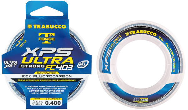 Bas de ligne Trabucco XPS Ultra Strong FC403 Saltwater Fluorocarbon