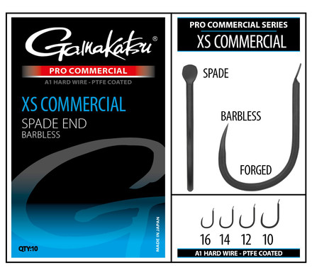 Hameçons ocup Gamakatsu Pro-C XS Commercial Spade A1 PTFE BL (10 pcs)