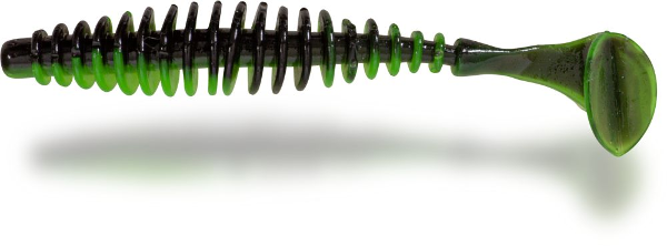 Magic Trout T-worm Paddler 5,5cm - Neon Green / Black