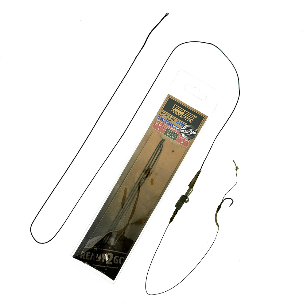 PB Products R2G Big Water Clip SR Leader 90 / Combi Rig Weed (90cm) (2 pcs)